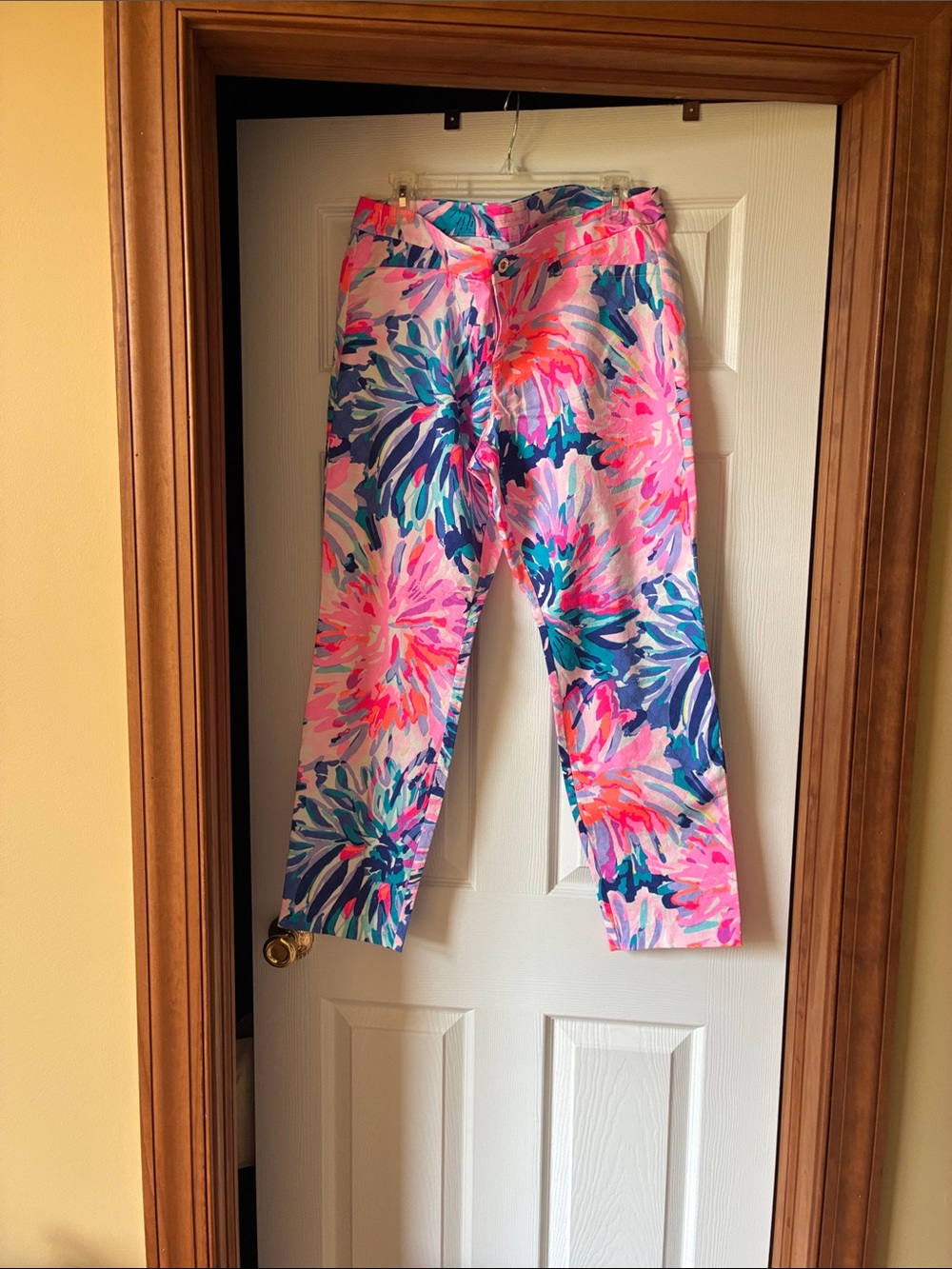 Lilly Pulitzer Pink Blue Floral Pants